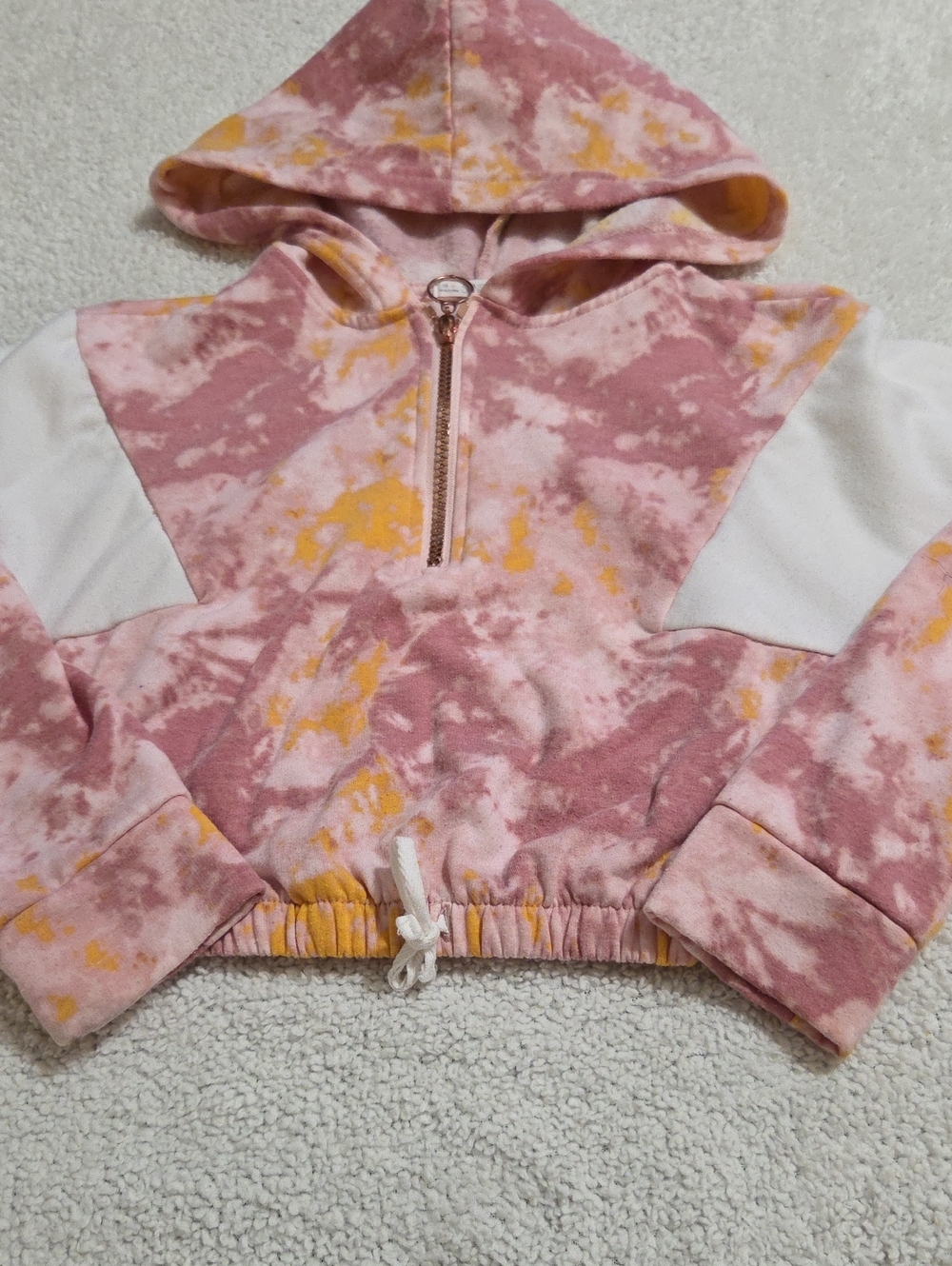 SUNSET SKY HALF ZIP HOODED SWEATSHIRT